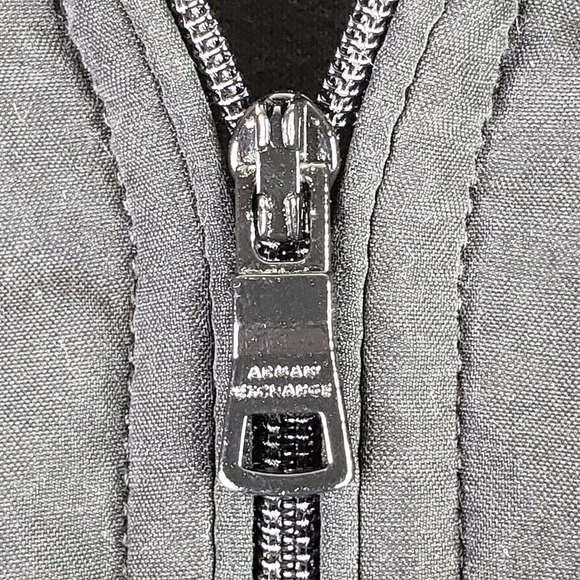 Armani Exchange AX Mens Large Black Pullover Quarter Zip Sweater Sweatshirt - Picture 6 of 8